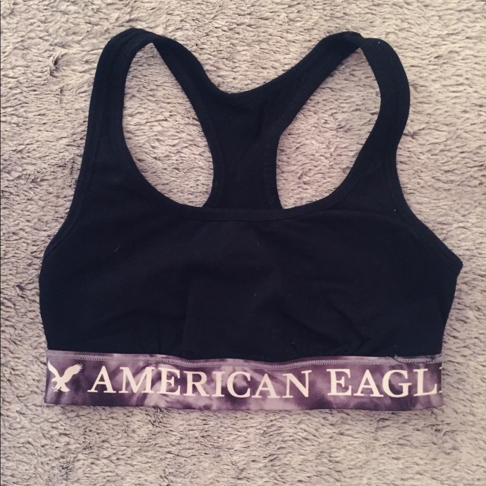 Black American Eagle Sports Bra
